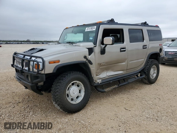 2003 Hummer H2 with VIN 5GRGN23U73H102412, listed as a Copart auction lot 87419024 with 176,456 mi miles and Salvage Title. Bid and sale history available at carsss.com. Image 1.