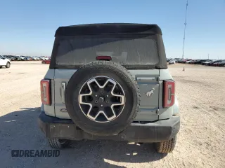 2023 Ford Bronco with VIN 1FMDE5DH3PLA99174, listed as a Copart auction lot 43854195 with 15,537 mi miles and Salvage Title. Bid and sale history available at carsss.com. Image 6.