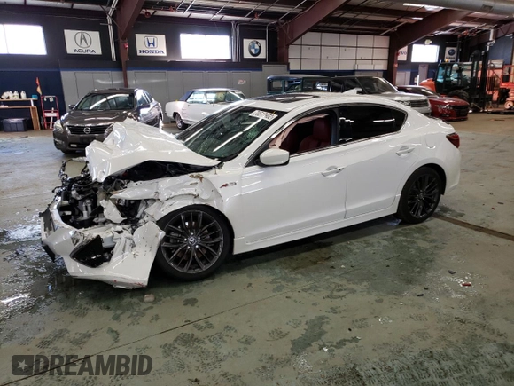 2022 Acura ILX w/Premium/A-Spec Package with VIN 19UDE2F87NA008594, listed as a Copart auction lot 70517902 with 10,996 mi miles. Bid and sale history available at carsss.com. Image 1.