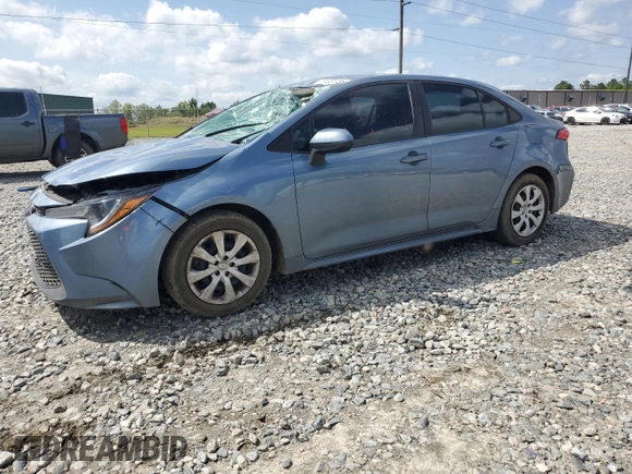 2021 Toyota Corolla LE with VIN 5YFEPMAE9MP203094, listed as a Copart auction lot 51354135 with 98,216 mi miles and Salvage Title. Bid and sale history available at DreamBid. Image 1.