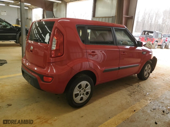 2013 Kia Soul with VIN KNDJT2A53D7495311, listed as a Copart auction lot 48846805 with 0 mi miles and Salvage Title. Bid and sale history available at carsss.com. Image 3.