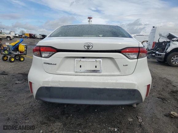 2023 Toyota Corolla LE with VIN JTDB4MEE4P3009298, listed as a Copart auction lot 48905545 with 19,807 mi miles and Salvage Title. Bid and sale history available at carsss.com. Image 6.