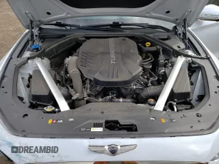 2019 Genesis G70 3.3T Advanced with VIN KMTG34LE8KU037427, listed as a Copart auction lot 73787334 with 57,720 mi miles and Salvage Title. Bid and sale history available at carsss.com. Image 11.