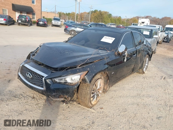 2019 Infiniti Q50 3.0t LUXE with VIN JN1EV7AP3KM541747, listed as a IAAI auction lot 40973538 with 43,139 mi miles. Bid and sale history available at carsss.com. Image 2.