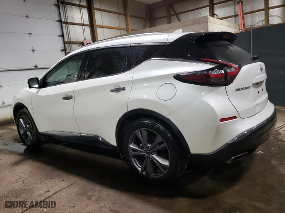 2023 Nissan Murano Platinum with VIN 5N1AZ2DJ8PC127625, listed as a Copart auction lot 43221825 with 66,476 mi miles and Salvage Title. Bid and sale history available at carsss.com. Image 2.