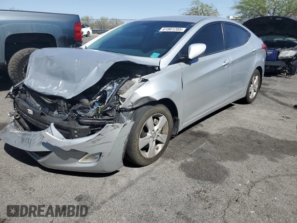 2012 Hyundai Elantra Limited with VIN KMHDH4AE0CU280314, listed as a Copart auction lot 61861285 with 169,868 mi miles and Clean title. Bid and sale history available at DreamBid. Image 1.