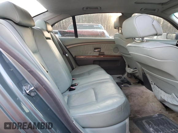 2005 BMW 7 Series 745Li с VIN WBAGN63585DS60007, выставлен на аукционе Copart как лот 42317325 с пробегом Не указан миль и Списание • Salvage title. История ставок и продаж доступна на DreamBid. Изображение 10.