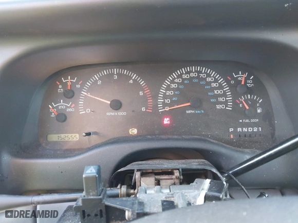 1998 Dodge Dakota SLT with VIN 1B7GL22Y6WS686210, listed as a IAAI auction lot 41184877 with 152,555 mi miles. Bid and sale history available at carsss.com. Image 7.