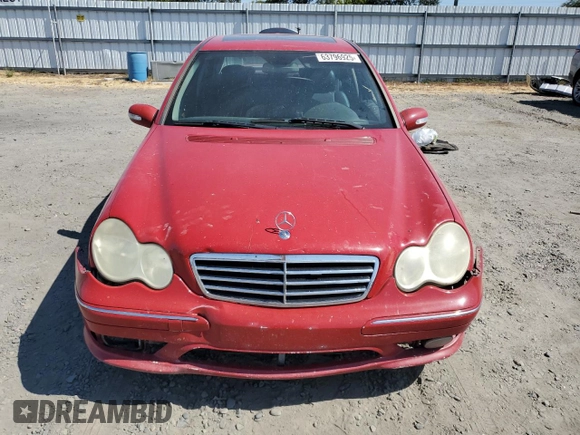 2007 Mercedes-Benz C 230 Sport with VIN WDBRF52H57F888532, listed as a Copart auction lot 63796925 with 213,457 mi miles and Salvage title. Bid and sale history available at DreamBid. Image 5.