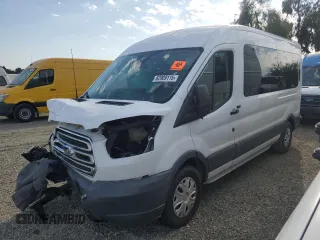 2018 Ford Transit Passenger XL z VIN 1FBAX2CM5JKA42720, wystawiony jako Copart lot #62909115 z przebiegiem Nie podano mil oraz Szkoda całkowita • Salvage title. Historia ofert i sprzedaży dostępna na DreamBid. Obrazek 1.