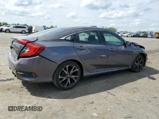 2019 Honda Civic Sport with VIN 2HGFC2F81KH513171, listed as a Copart auction lot 54030235 with 57,516 mi miles and Salvage Title. Bid and sale history available at DreamBid. Image 3.