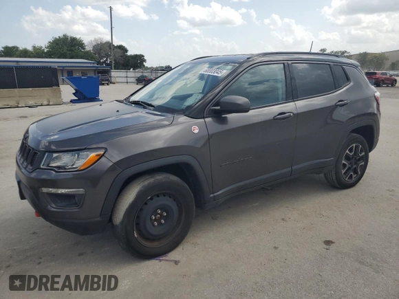 2019 Jeep Compass Trailhawk with VIN 3C4NJDDBXKT721356, listed as a Copart auction lot 60003045 with 164,864 mi miles and Clean title. Bid and sale history available at DreamBid. Image 1.
