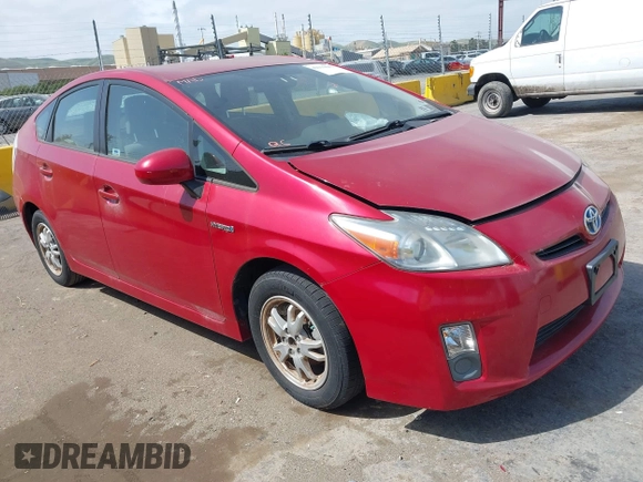 2010 Toyota Prius II with VIN JTDKN3DU0A1165714, listed as a IAAI auction lot 42111642 with 123,441 mi miles. Bid and sale history available at carsss.com. Image 1.