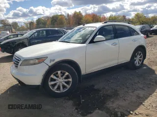 2006 Infiniti FX35 with VIN JNRAS08W26X206234, listed as a Copart auction lot 76210074 with 182,067 mi miles and Salvage Title. Bid and sale history available at carsss.com. Image 1.