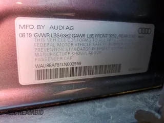 2020 Audi A8 с VIN WAU8EAF81LN002559, выставлен на аукционе Copart как лот 81567644 с пробегом 29 458 миль миль и Списание • Salvage title. История ставок и продаж доступна на DreamBid. Изображение 13.