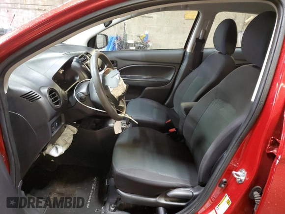 2018 Mitsubishi Mirage ES z VIN ML32F3FJ6JHF03484, wystawiony jako Copart lot #58095945 z przebiegiem 26 267 mil mil oraz Szkoda całkowita • Salvage title. Historia ofert i sprzedaży dostępna na DreamBid. Obrazek 7.