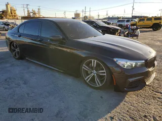 2017 BMW 7 Series 740i with VIN WBA7E2C38HG741255, listed as a Copart auction lot 39926213 with 76,321 mi miles. Bid and sale history available at carsss.com. Image 4.