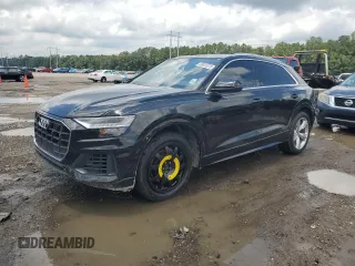 2023 Audi Q8 Premium Plus with VIN WA1BVBF10PD043448, listed as a Copart auction lot 58831875 with 33,922 mi miles and Salvage title. Bid and sale history available at DreamBid. Image 1.
