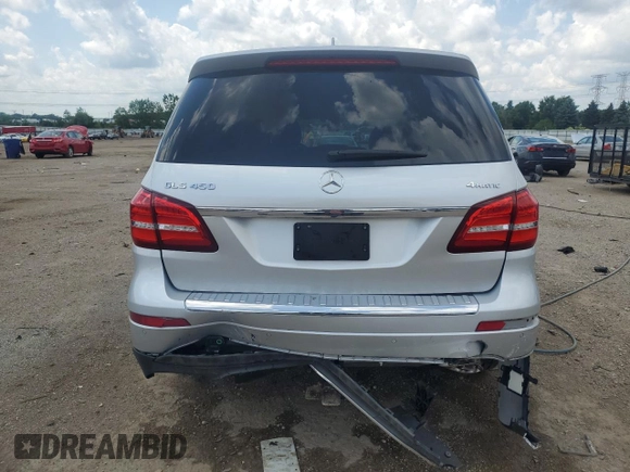 2018 Mercedes-Benz GLS 450 with VIN 4JGDF6EE2JB038550, listed as a Copart auction lot 61177375 with 74,624 mi miles and Salvage title. Bid and sale history available at DreamBid. Image 6.