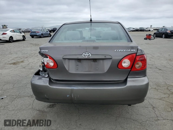 2005 Toyota Corolla CE with VIN 1NXBR32E25Z441570, listed as a Copart auction lot 53280105 with 206,619 mi miles and Salvage Title. Bid and sale history available at DreamBid. Image 6.