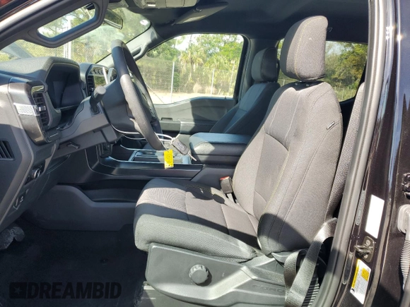 2024 Ford F-150 STX with VIN 1FTEW2KP2RKD25390, listed as a Copart auction lot 47856945 with 12,500 mi miles and Salvage Title. Bid and sale history available at carsss.com. Image 7.