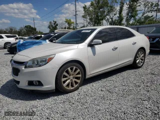 2015 Chevrolet Malibu LTZ with VIN 1G11F5SL7FF213548, listed as a Copart auction lot 50828735 with 112,300 mi miles and Salvage Title. Bid and sale history available at carsss.com. Image 1.
