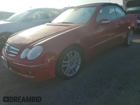 2008 Mercedes-Benz CLK 350 with VIN WDBTK56F78F238886, listed as a Copart auction lot 75334924 with 117,503 mi miles and Salvage Title. Bid and sale history available at DreamBid. Image 1.