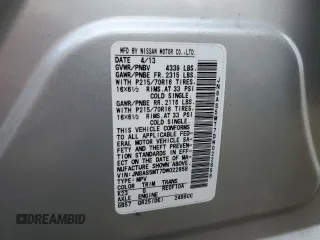 2013 Nissan Rogue SL with VIN JN8AS5MT7DW022858, listed as a Copart auction lot 45002975 with 165,249 mi miles and Salvage Title. Bid and sale history available at carsss.com. Image 13.