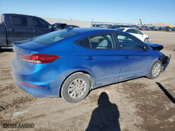 2017 Hyundai Elantra SE with VIN KMHD74LF2HU096041, listed as a Copart auction lot 47061765 with 97,943 mi miles and Salvage Title. Bid and sale history available at carsss.com. Image 3.