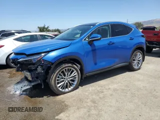 2025 Lexus NX 350h Luxury with VIN 2T2HKCEZ3SC032645, listed as a Copart auction lot 62222545 with 6,185 mi miles and Salvage title. Bid and sale history available at DreamBid. Image 1.