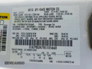 2022 Ford Mustang EcoBoost с VIN 1FATP8UH7N5105660, выставлен на аукционе Copart как лот 63577725 с пробегом 77 774 миль миль и Списание • Salvage title. История ставок и продаж доступна на DreamBid. Изображение 12.