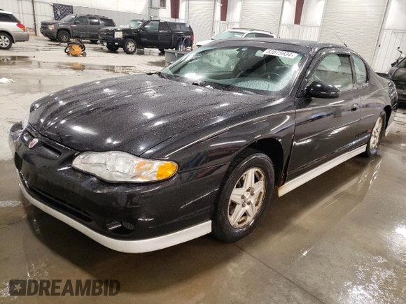 2002 Chevrolet Monte Carlo SS with VIN 2G1WX15K029224277, listed as a Copart auction lot 83575934 with 150,513 mi miles and Salvage Title. Bid and sale history available at carsss.com. Image 1.
