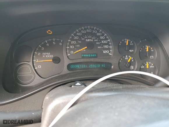 2003 Chevrolet Silverado 1500 Work Truck with VIN 1GCEC19X23Z325851, listed as a Copart auction lot 44549905 with 259,610 mi miles and Salvage Title. Bid and sale history available at carsss.com. Image 9.
