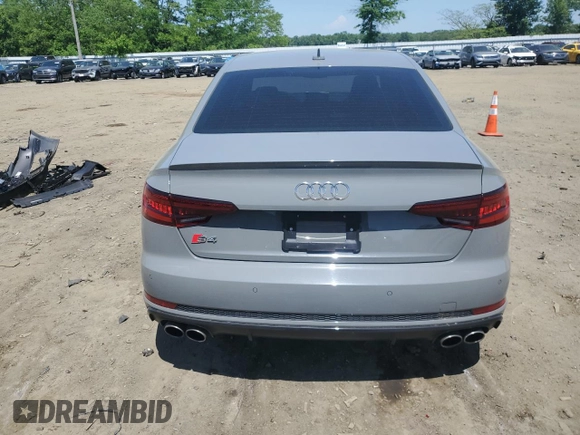 2019 Audi S4 Premium Plus with VIN WAUB4AF45KA082007, listed as a Copart auction lot 55275724 with 25,115 mi miles and Salvage Title. Bid and sale history available at carsss.com. Image 6.