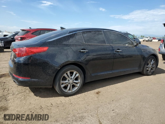 2013 Kia Optima EX with VIN 5XXGN4A7XDG106866, listed as a Copart auction lot 60629395 with 119,720 mi miles and Salvage title. Bid and sale history available at DreamBid. Image 3.