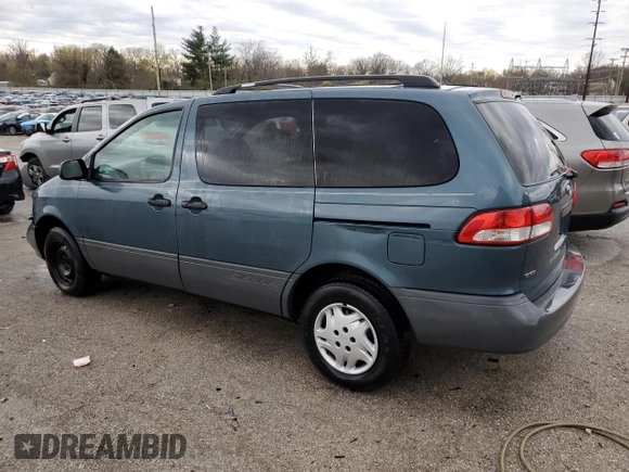 2001 Toyota Sienna LE with VIN 4T3ZF13C21U354424, listed as a Copart auction lot 50260675 with 235,787 mi miles and Non Repairable. Bid and sale history available at carsss.com. Image 2.