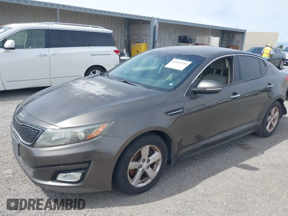 2014 Kia Optima LX with VIN 5XXGM4A7XEG334175, listed as a IAAI auction lot 42169281 with 148,774 mi miles. Bid and sale history available at carsss.com. Image 2.