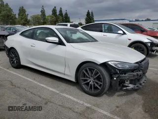 2022 BMW 4 Series 430i xDrive with VIN WBA73AP0XNCJ18822, listed as a Copart auction lot 51019155 with 41,964 mi miles and Salvage title. Bid and sale history available at DreamBid. Image 4.