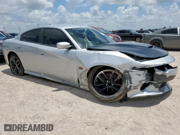 2019 Dodge Charger Scat Pack z VIN 2C3CDXGJ9KH742490, wystawiony jako Copart lot #53571945 z przebiegiem 18 861 mil mil oraz Szkoda całkowita • Salvage title. Historia ofert i sprzedaży dostępna na DreamBid. Obrazek 4.