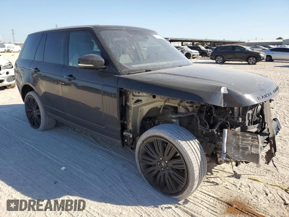 2022 Land Rover Range Rover Westminster with VIN SALGS2RU9NA459581, listed as a Copart auction lot 77399534 with 56,644 mi miles and Salvage title. Bid and sale history available at DreamBid. Image 4.