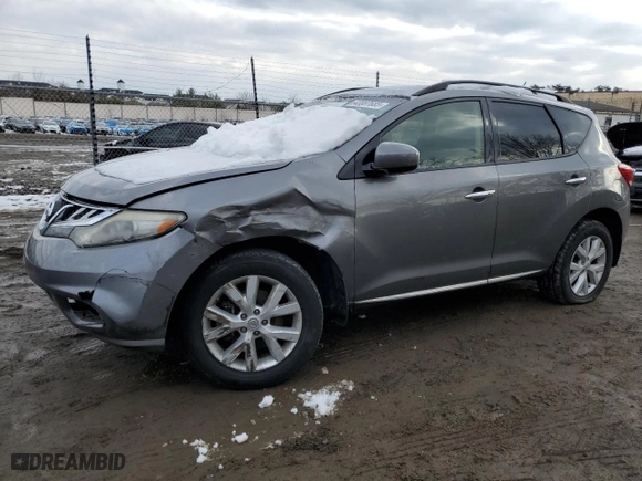2013 Nissan Murano SL with VIN JN8AZ1MW2DW304310, listed as a Copart auction lot 42087685 with 134,251 mi miles and Salvage Title. Bid and sale history available at carsss.com. Image 1.