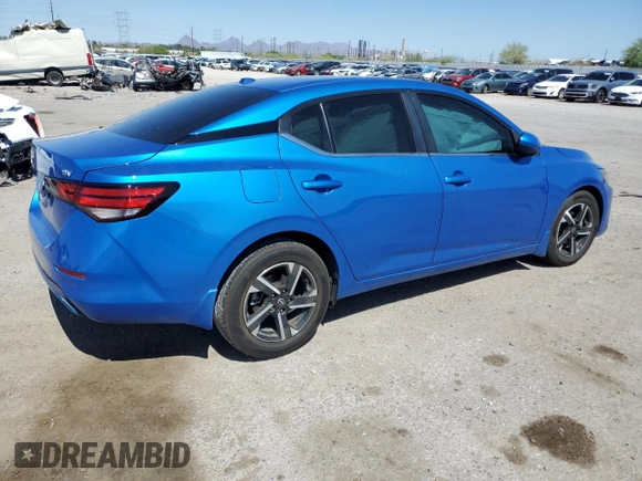 2024 Nissan Sentra SV z VIN 3N1AB8CV4RY388943, wystawiony jako Copart lot #59738925 z przebiegiem 7 596 mil mil oraz Szkoda całkowita • Salvage title. Historia ofert i sprzedaży dostępna na DreamBid. Obrazek 3.