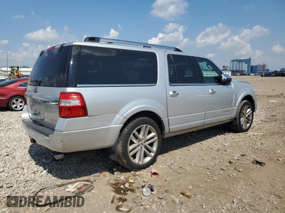 2017 Ford Expedition Max Platinum with VIN 1FMJK1MT5HEA77126, listed as a Copart auction lot 62304745 with 106,039 mi miles and Salvage title. Bid and sale history available at DreamBid. Image 3.