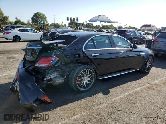 2018 Mercedes-Benz E-Class AMG E 63 S with VIN WDDZF8KB3JA363915, listed as a Copart auction lot 69829654 with 19,485 mi miles and Salvage Title. Bid and sale history available at carsss.com. Image 3.