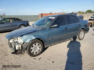 1999 Honda Civic DX with VIN 1HGEJ6629XL031952, listed as a Copart auction lot 41691105 with 66,909 mi miles and Salvage Title. Bid and sale history available at carsss.com. Image 1.