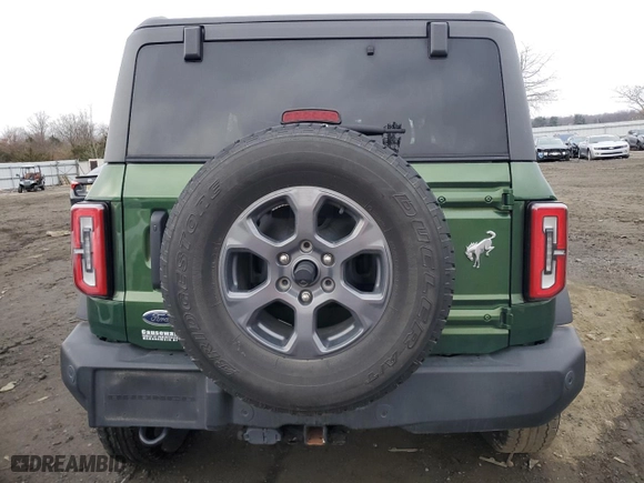 2022 Ford Bronco with VIN 1FMDE5AH6NLB18964, listed as a Copart auction lot 82989974 with 40,029 mi miles and Salvage Title. Bid and sale history available at carsss.com. Image 6.