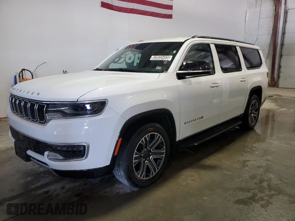 2023 Jeep Wagoneer Series II with VIN 1C4SJSBP3PS529842, listed as a Copart auction lot 52033455 with 49,362 mi miles and Clean title. Bid and sale history available at DreamBid. Image 1.