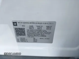 2020 GMC Terrain SLT with VIN 3GKALPEV7LL146609, listed as a IAAI auction lot 42032125 with 48,178 mi miles. Bid and sale history available at carsss.com. Image 9.