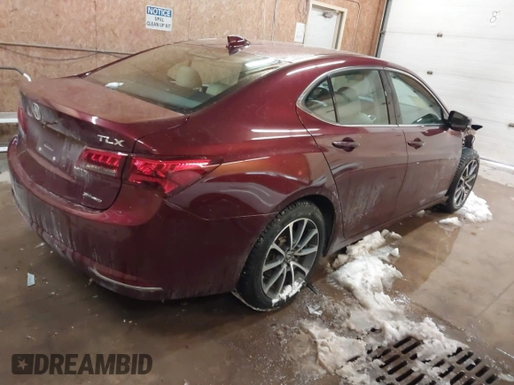 2015 Acura TLX Advance z VIN 19UUB3F70FA010680, wystawiony jako IAAI lot #41609571 z przebiegiem 123 004 mil mil oraz . Historia ofert i sprzedaży dostępna na DreamBid. Obrazek 4.