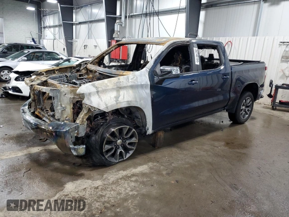 2021 Chevrolet Silverado 1500 LT with VIN 3GCUYDET5MG224130, listed as a Copart auction lot 54740144 with 0 mi miles and Non Repairable. Bid and sale history available at carsss.com. Image 1.